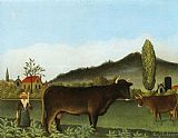Landscape with Cattle by Henri Rousseau